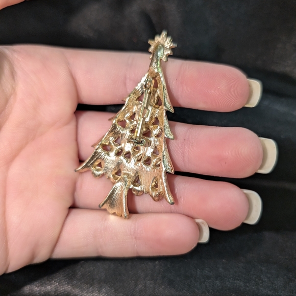 Vintage Multi-Colored Christmas Tree Brooch - Picture 2 of 2